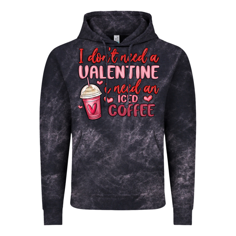 I Don T Need A Valentine I Need An Iced Coffee Vintage Hoodie by MaliasSmallBusiness | Teevron