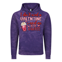 Cloud Purple i don t need a valentine i need an iced coffee Vintage Hoodie - MaliasSmallBusiness