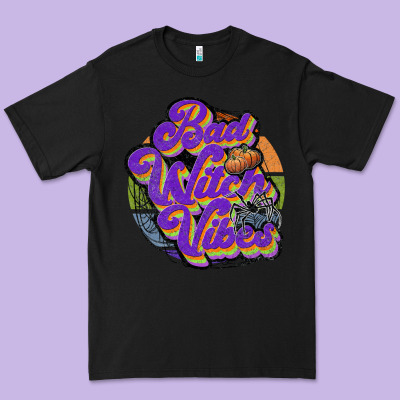 Bad Witch Vibes Premium Tee Designed By Jahusdesignshop