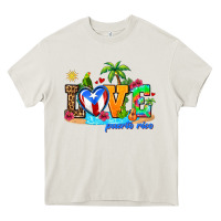 Cream love puerto rico Heavy Core Tee - AdoDesignShop