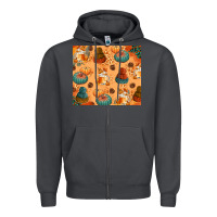 Smoke Fall Pumpkins Autumn Coffee Zipper Hoodie - texasbilliewilder