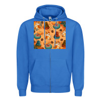 True Royal Fall Pumpkins Autumn Coffee Zipper Hoodie - texasbilliewilder