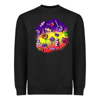 Black halloween candy  patches Heavyweight Sweatshirt - BundleAndBundleShop