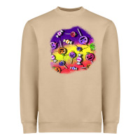 Mushroom halloween candy  patches Heavyweight Sweatshirt - BundleAndBundleShop