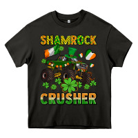 Asphalt shamrocks crusher monster truck with shamrocks Heavy Core Tee - AdoDesignShop