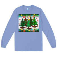 Colony Blue christmas trees tumbler Long Sleeve Tee - BundleAndBundleShop