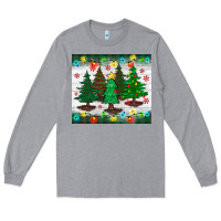 Heather Grey christmas trees tumbler Long Sleeve Tee - BundleAndBundleShop