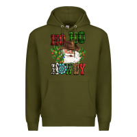 Army Green ho ho howdy santa Premium Hoodie - CowGirlArtShop