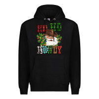 Black ho ho howdy santa Premium Hoodie - CowGirlArtShop