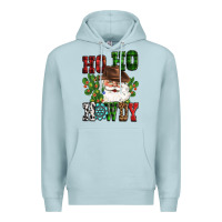 Blue Mist ho ho howdy santa Premium Hoodie - CowGirlArtShop