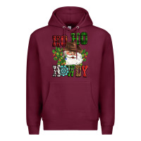 Burgundy ho ho howdy santa Premium Hoodie - CowGirlArtShop