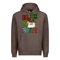 Coffee ho ho howdy santa Premium Hoodie - CowGirlArtShop