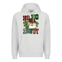Dove Grey ho ho howdy santa Premium Hoodie - CowGirlArtShop
