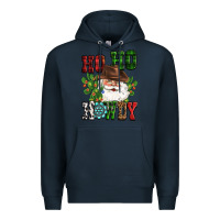 Navy ho ho howdy santa Premium Hoodie - CowGirlArtShop