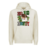 Oatmeal Heather ho ho howdy santa Premium Hoodie - CowGirlArtShop