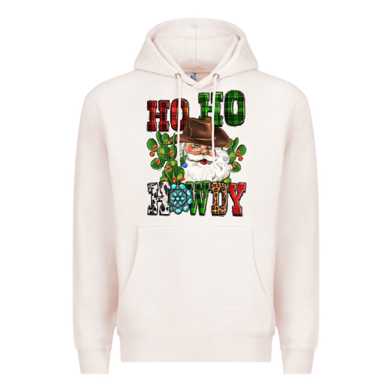 Ho Ho Howdy Santa Premium Hoodie by CowGirlArtShop | Teevron