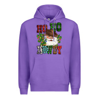 Purple ho ho howdy santa Premium Hoodie - CowGirlArtShop