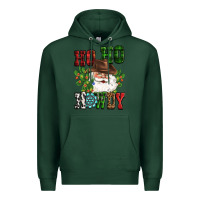 Sports Green ho ho howdy santa Premium Hoodie - CowGirlArtShop