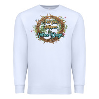 White Crown of thorns Easter Day Premium Sweatshirt - HowdyJamesFarm
