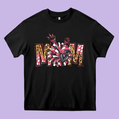 Cheer Mom Heavy Core Tee Designed By Jasminsmagicworld