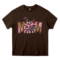 Chocolate Brown cheer mom Heavy Core Tee - Jasminsmagicworld