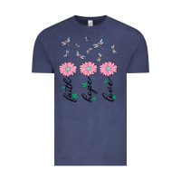 Vintage Denim faith hope love Vintage Tee - MaliasSmallBusiness