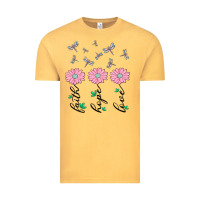 Vintage Mustard faith hope love Vintage Tee - MaliasSmallBusiness