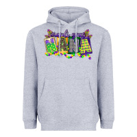 Heather Grey mardi gras nana Heavyweight Hoodie - CowGirlArtShop