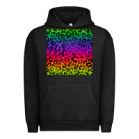 Pigment Black colorful leopard seamless pattern Urban Hoodie - BundleAndBundleShop