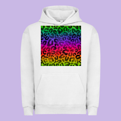 Colorful Leopard Seamless Pattern Urban Hoodie Designed By Bundleandbundleshop