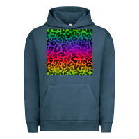 Pigment Midnight Navy colorful leopard seamless pattern Urban Hoodie - BundleAndBundleShop