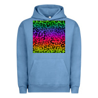 Pigment Pebble Blue colorful leopard seamless pattern Urban Hoodie - BundleAndBundleShop