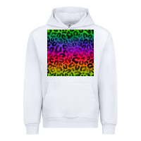 White colorful leopard seamless pattern Urban Hoodie - BundleAndBundleShop