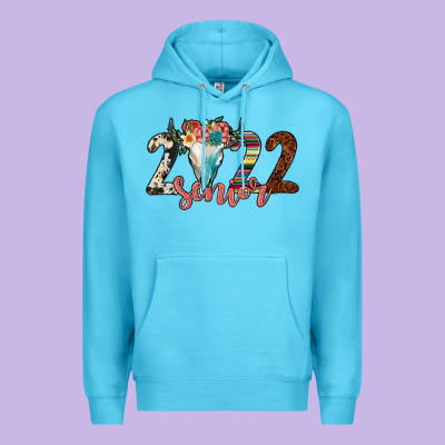 2022 Senior Bull Skull Premium Hoodie Designed By Jahusdesignshop