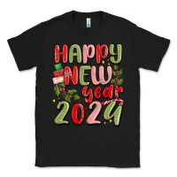 Black happy new year 2024 Classic Tee - MaliasSmallBusiness