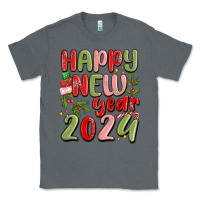 Charcoal Heather happy new year 2024 Classic Tee - MaliasSmallBusiness