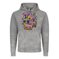 Cloud Rock mardi gras cassette tapes Vintage Hoodie - MaliasSmallBusiness