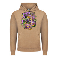 Vintage Coffee mardi gras cassette tapes Vintage Hoodie - MaliasSmallBusiness