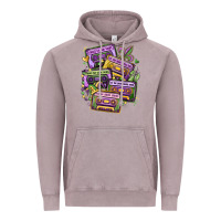 Vintage Zinc mardi gras cassette tapes Vintage Hoodie - MaliasSmallBusiness