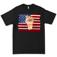 Black american flag with hand Premium Tee - Artiststas