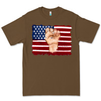 Cacao american flag with hand Premium Tee - Artiststas