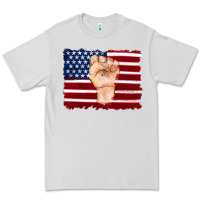Dove Grey american flag with hand Premium Tee - Artiststas