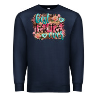 Navy Best Mom ever Mother's Day Premium Sweatshirt - CowGirlArtShop