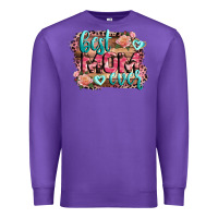 Purple Best Mom ever Mother's Day Premium Sweatshirt - CowGirlArtShop