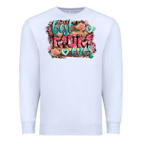 White Best Mom ever Mother's Day Premium Sweatshirt - CowGirlArtShop