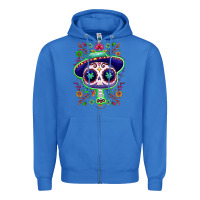 True Royal Mexican Day of dead sugar skull Zipper Hoodie - NancyCooperArtShop