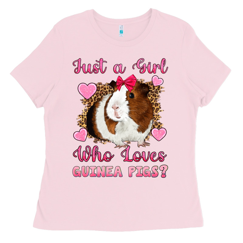 Just A Girl Love Who Loves Guinea Pigs Ladies Tee by Artiststas | Teevron