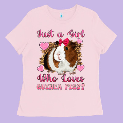 Just A Girl Love Who Loves Guinea Pigs Ladies Tee Designed By Artiststas