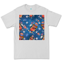 Dove Grey 4th of july hotdog seamless pattern Premium Tee - BundleAndBundleShop