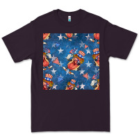 Plum 4th of july hotdog seamless pattern Premium Tee - BundleAndBundleShop